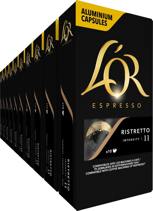 L'or espresso ristretto koffiecups - intensiteit 11 12 - 10 x 10 capsules