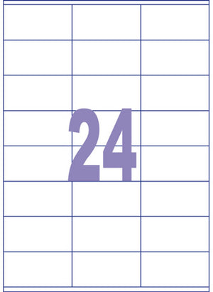 Kangaro etiket - inkjet laser kopieer - 70x36mm - 25 vel - 24 stickers per vel