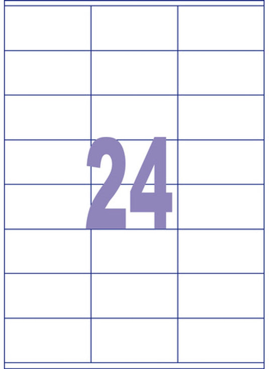 Kangaro etiket - inkjet laser kopieer - 70x36mm - 25 vel - 24 stickers per vel