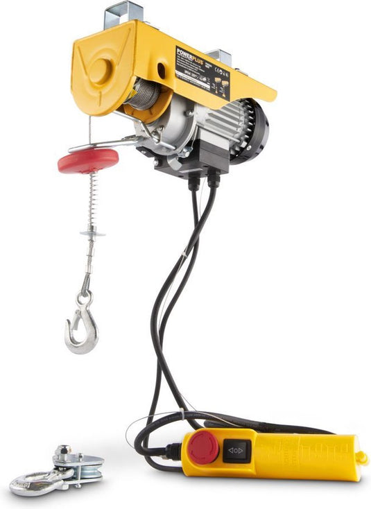 Powerplus powx900 elektrische kabeltakel - 500w - max. 200kg - 12m stalen kabel