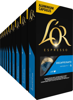 L'or espresso decaffeinato koffiecups - intensiteit 6 12 - 10 x 10 capsules