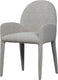 Vtwonen elegance eetkamerstoel met armleuning - grijs - 83x54x57 cm