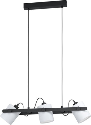 Eglo hornwood 1 hanglamp - e27 - 78 cm - zwart wit