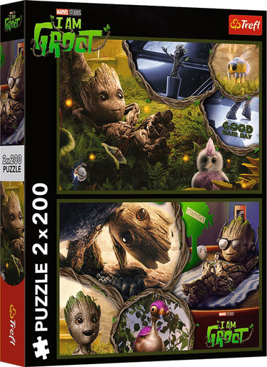 Trefl legpuzzel marvel guardians of the galaxy groot 2x200 stukjes.