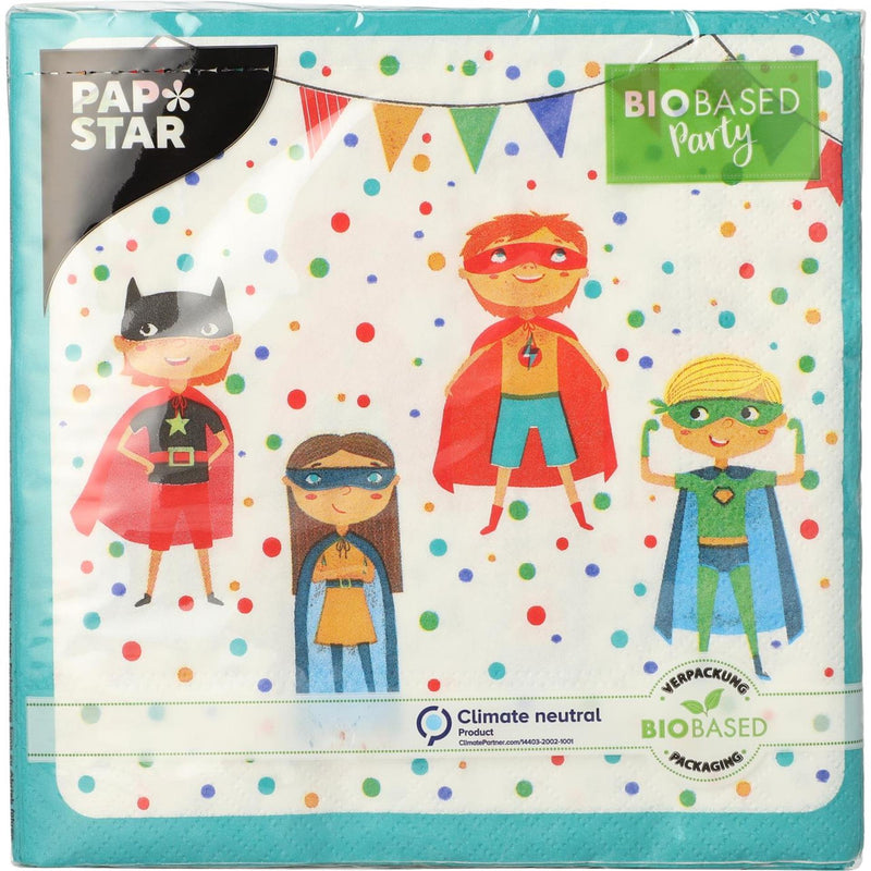 Load image into Gallery viewer, Papstar servetten superhero 3-laags 33x33cm
