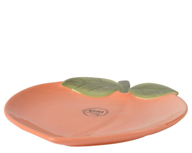 Decoris bord dolomiet 16x16x2cm perzikvorm