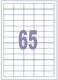 Kangaro etiket - inkjet laser kopieer - 38,1x21,2mm - 100 vel - 65 stickers per vel