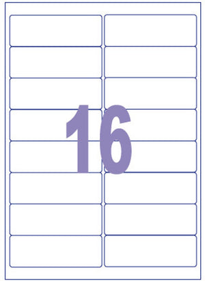 Kangaro etiket -inkjet laser kopieer - 99,1x33,9mm - 100 vel - 16 stickers per vel