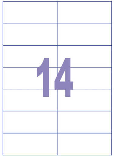 Kangaro etiket - injet laser kopieer - 105x42,4mm - 100 vel - 14 stickers per vel