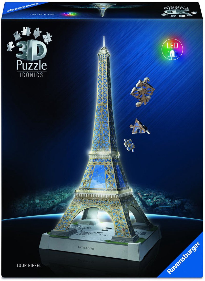 Load image into Gallery viewer, Ravensburger 3d puzzel iconics eiffeltoren - met licht - 243st.
