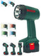 Klein toys bosch mini speelgoed lamp - 9,5x6,4x18 cm - kan 90 graden draaien - incl. verstelbare ring licht in vier kleuren en knipperlicht - groen
