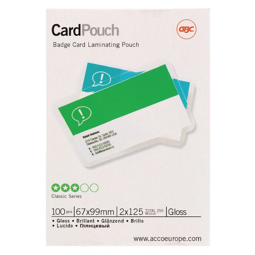 Lamineerhoezen gbc card 250 micron