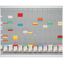 Nobo jaarplanner 80x60x1,5cm grijs jaar-maandplanning