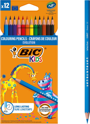 Bic kleurpotloden ecolutions evolution kunsthars assorti 12 stuks