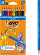 Bic kleurpotloden ecolutions evolution kunsthars assorti 12 stuks