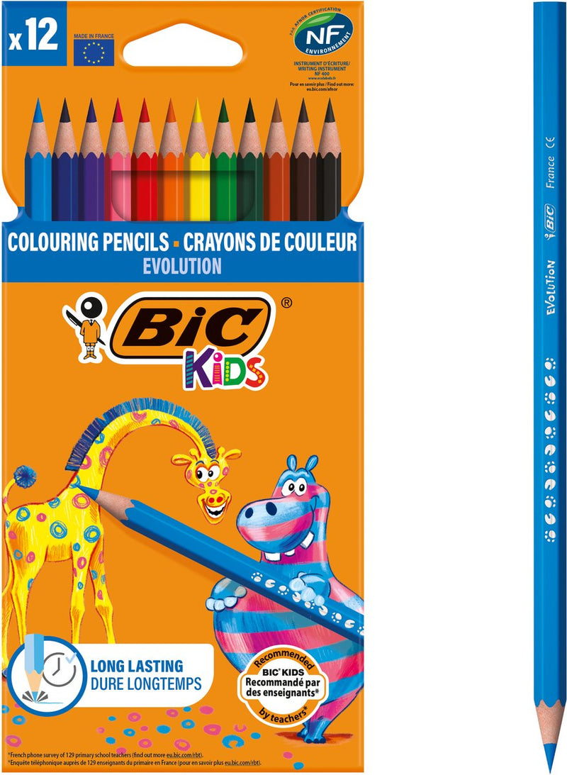 Load image into Gallery viewer, Bic kids evolution ecolutions kleurpotloden - diverse kleuren, verpakking van 12
