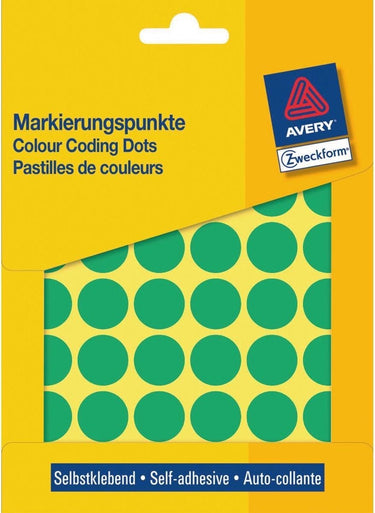 Avery huismerk 3376 ronde etiket 18mm groen