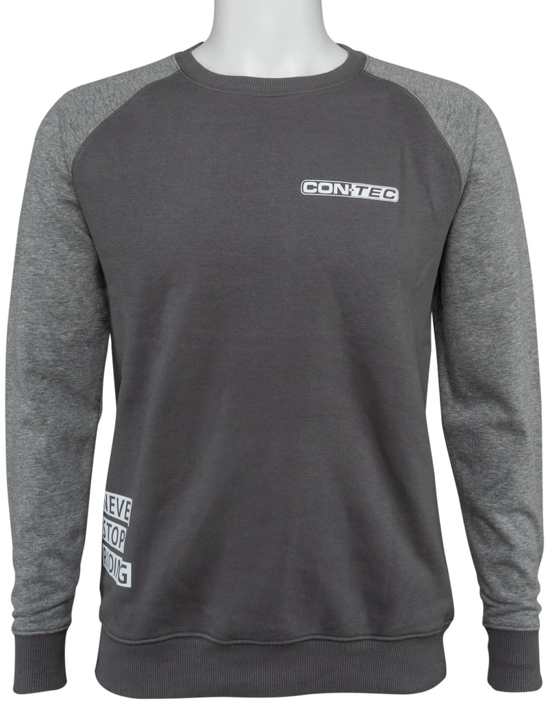 Load image into Gallery viewer, Contec sweatshirt never stop riding ct swaetshirt never stop riding size l black grey
