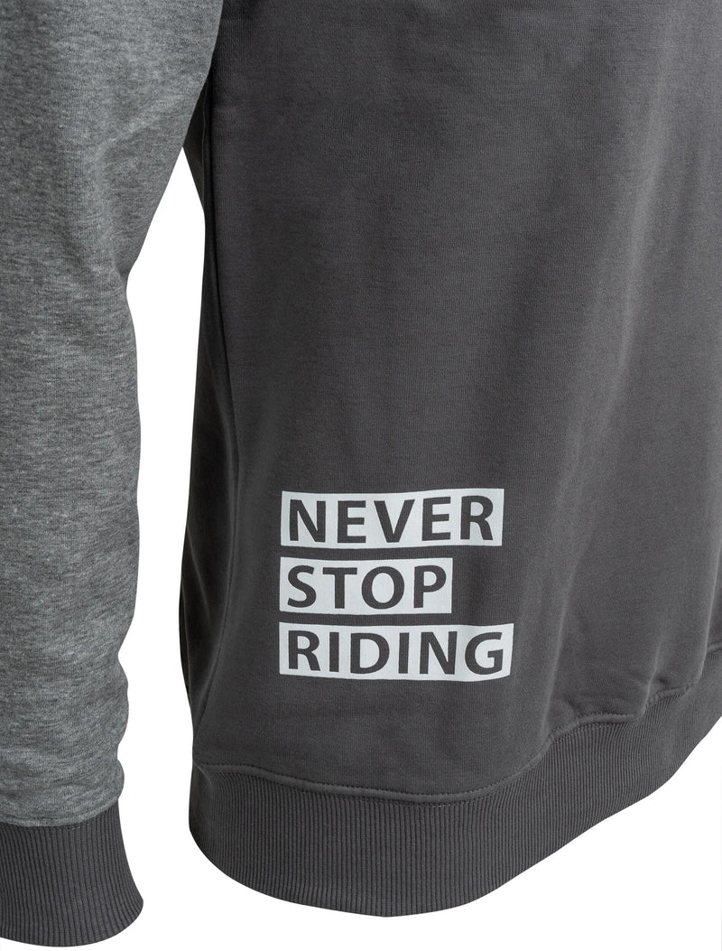 Load image into Gallery viewer, Contec sweatshirt never stop riding ct swaetshirt never stop riding size l black grey
