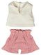 Miniland poppenkleding t-shirt en short 38cm - poppenaccessoire katoen.