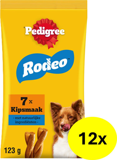Pedigree hondensnacks - rodeo - kip - 12x7 stuks