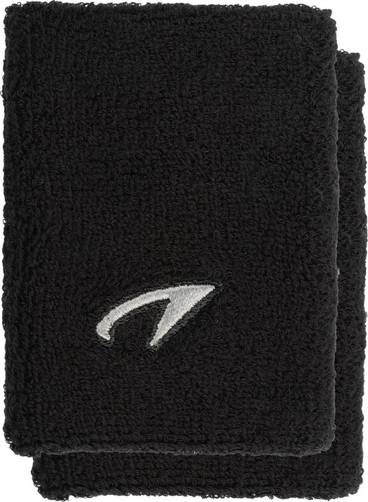 Avento zweetband pols paar - 2 stuks - zwart