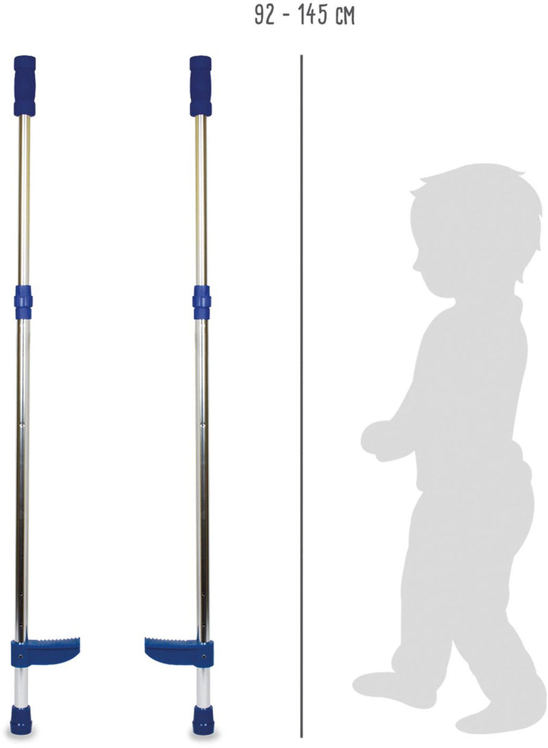 Load image into Gallery viewer, Small foot - metalen stelten verstelbaar blauw, 145cm
