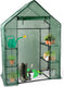 Kinzo broeikas kweekkas 143 x 73 x 195 cm - tuinkas met 6 verdiepingen - compacte broeikast voor groenten en planten kweken - transparant en groen