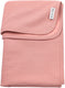 Meyco baby jacquard wiegdeken - flannel - rose - 75x100cm - 1.0 tog