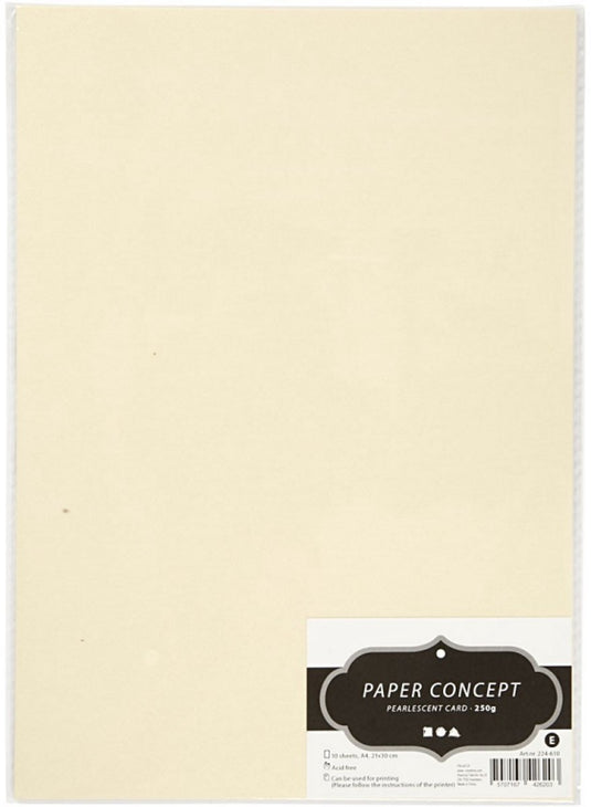 Creativ company parelmoer karton a4 beige 10 vel