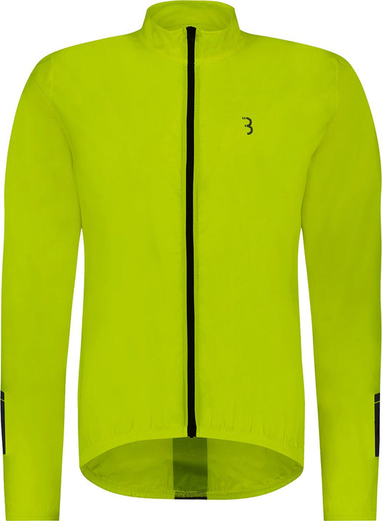 Bbb cycling fietsjack baseshield - windjack heren en dames - wielrennen mountainbiken - fietsjas: wind en waterbestendig - neon geel - maat s - bbw-148