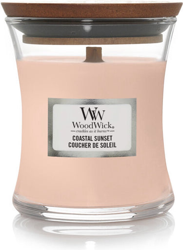 Woodwick geurkaars mini candle - coastal sunset - 20 branduren - 85gr - 8 cm ø 7 cm