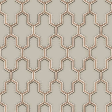 Dutch wallcoverings behang geometric goudkleurig en groen