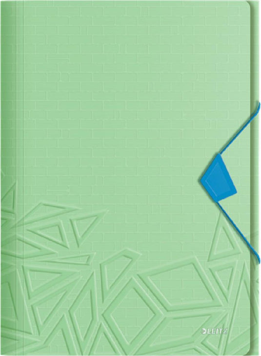 Leitz urban chic pp 3-klepsmap voor 150 vel - map voor a4 documenten - ideaal voor school of studie - groen