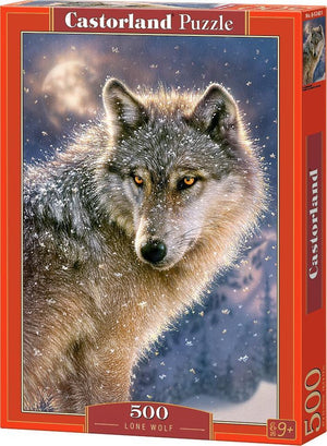 Castorland lone wolf – puzzel – 500 stukjes – satijnen afwerking – perfecte pasvorm – europese kwaliteit