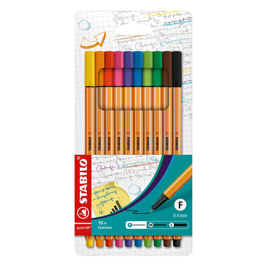 Stabilo point 88 etui 10 kleuren