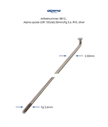 Buzaglo alpina spaak 13x262 rvs