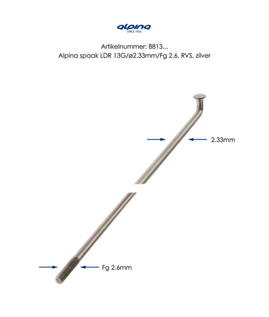 Spaken Alpina 13-262 zonder nippel