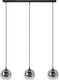 Eglo ariscani hanglamp - e27 - 76,5 cm - zwart - rookglas