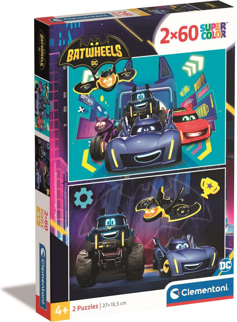 Load image into Gallery viewer, Clementoni legpuzzel super color batwheels, 2x60st.

