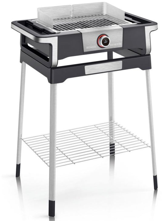 Severin pg 8118 digitalboost s 3000 w grill electrisch kookunit zwart, zilver