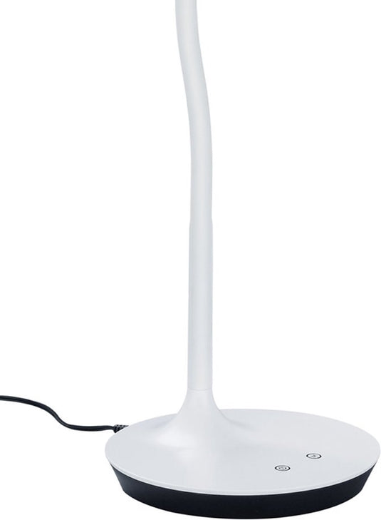 Trio polo - tafellamp - bureaulamp - wit mat - incl. 1x smd 5 w - instelbare lichtkleur - 4-stappen touch - flexibel