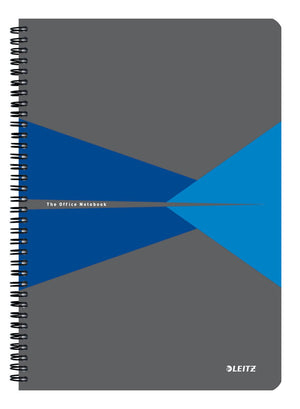 Leitz office notitieboek a4 gelijnd - met pp omslag - 80 grams papier - blauw