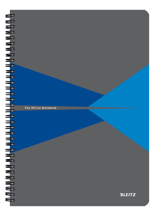 Leitz office notitieboek a4 gelijnd - met pp omslag - 80 grams papier - blauw