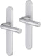 Impresso deurkruk - bolton - voor binnen - ovaal deurschild - aluminium - 2 stuks