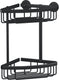Tesa doucherek aluxx black 2-niveaus matzwart badkamer zelfklevend zonder boren – 163x260x170mm