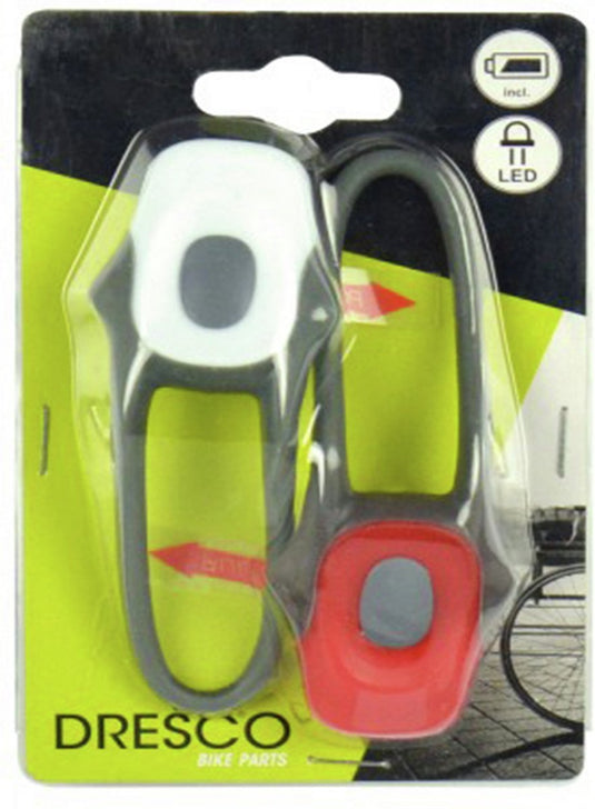 Dresco 2.0 dresco fietsverlichtingsset - frog lights - led - grijs
