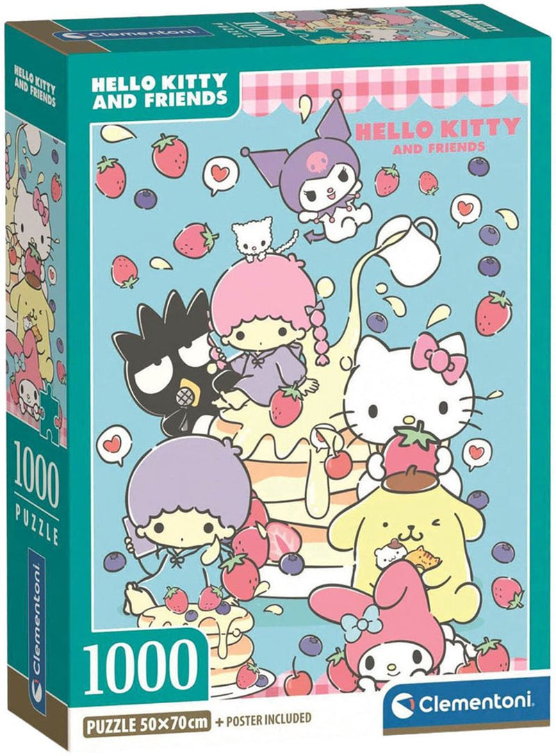 Load image into Gallery viewer, Clementoni legpuzzel hello kitty - puzzel 1000 stukjes - compact box puzzle - puzzels en legpuzzels voor volwassenen
