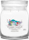 Yankee candle - magical bright lights medium geurkaars - 50 branduren - 2 lonten