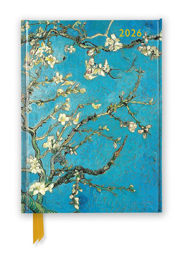 Vincent van gogh: almond blossom 2026 luxury diary planner - page to view with notes